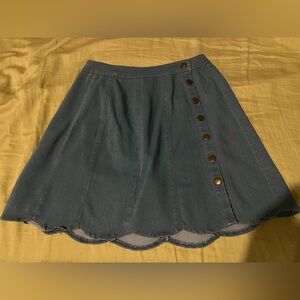 Preppy Mini Skirt with Buttons